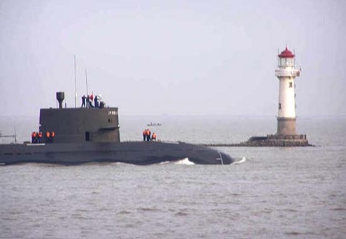 中國海軍新型元級海試。