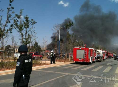 昆明北市區展億化工廠發生爆炸
