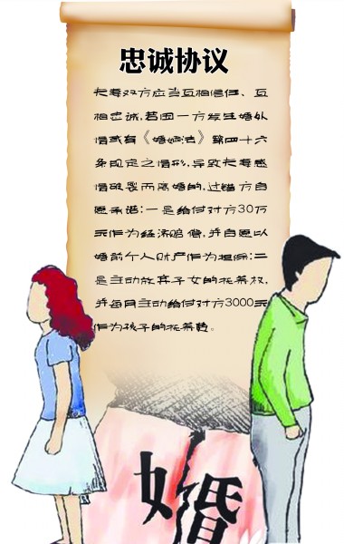 婚后一年半丈夫出軌 妻子拿出協(xié)議索賠30萬 婚后一年半丈夫出軌 妻子拿出協(xié)議索賠30萬