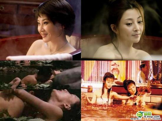明星沐浴戲凸點走光合集 章子怡許晴范冰冰大膽獻身