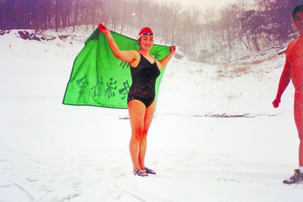 靳小軍的耐寒能力同樣驚人。(圖由本人提供)