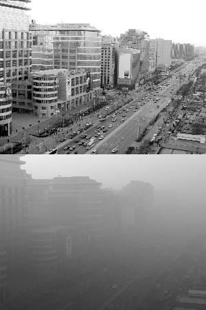 1月9日的北京街道 新華社發