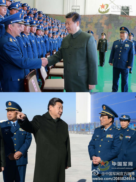 習近平視察某空軍基地