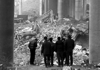 3日，事故現場清理基本結束。新京報記者