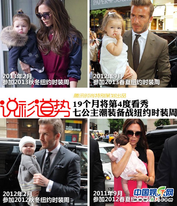 貝克漢姆女兒小七19個月四次看秀 網友：長大要逆天