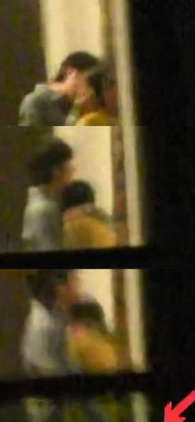 王大治與董潔被曝海南行激吻(圖片來(lái)源：視頻截圖)