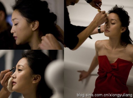 曝光美女明星后臺化妝絕密照